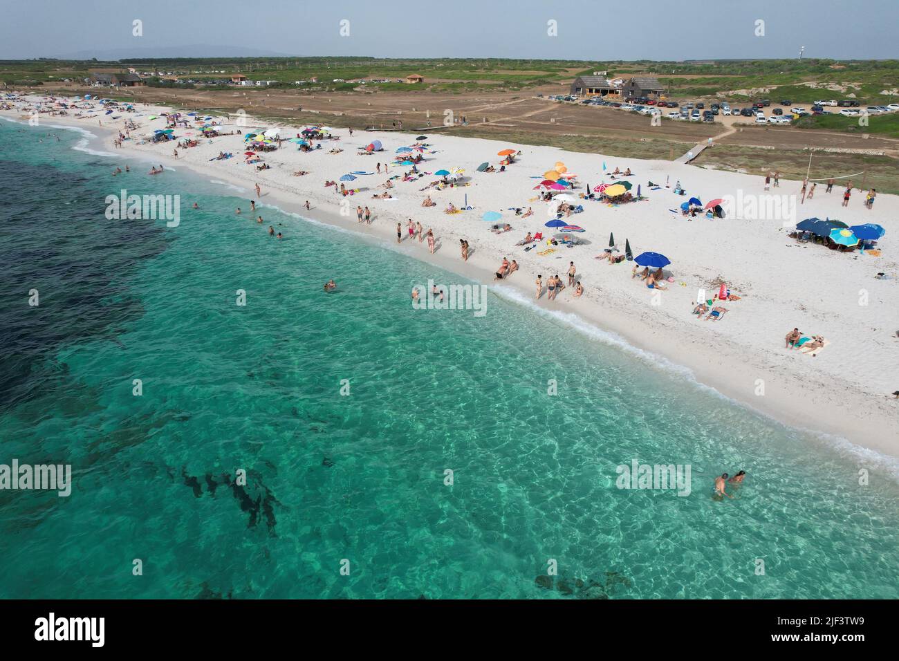 Is arutas beach sardinia italy drone view stock photo alamy