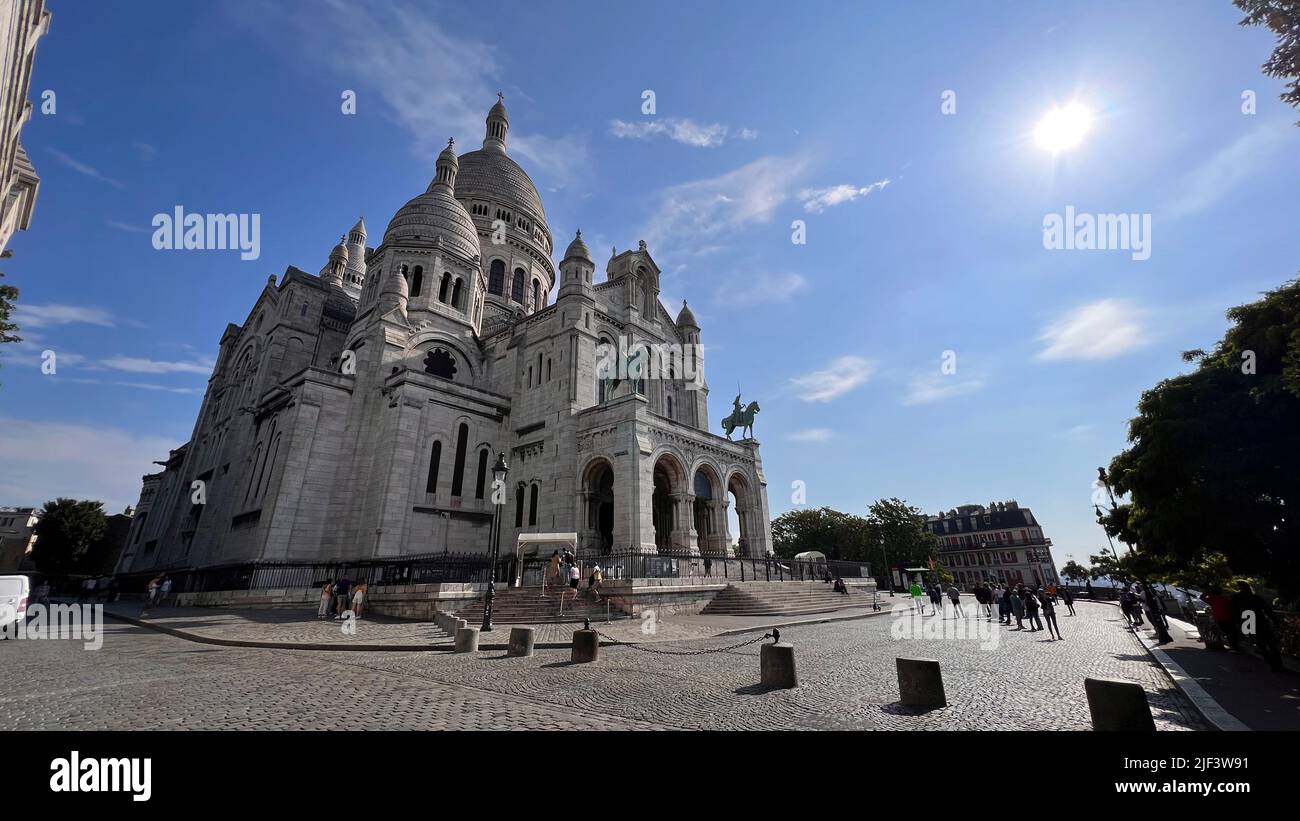 Basilica of Sacré Coeur de Montmartre Stock Photo