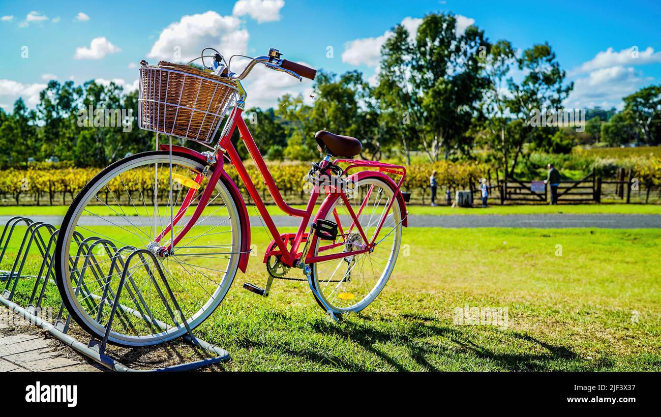 Classic red bicycle hires stock photography and images Alamy