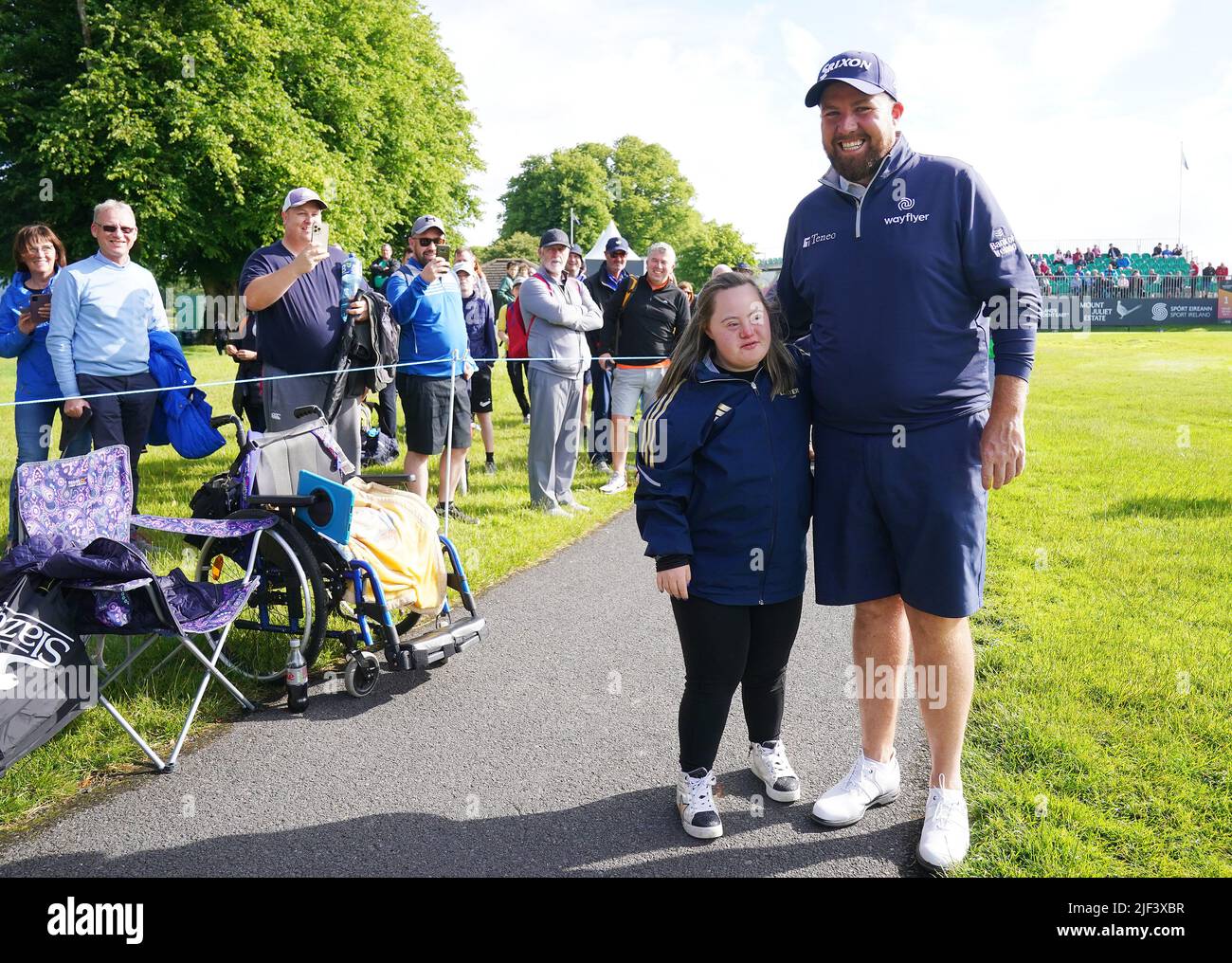 Republic of Ireland's Shane Lowry with sports fan Jennifer Malone, from