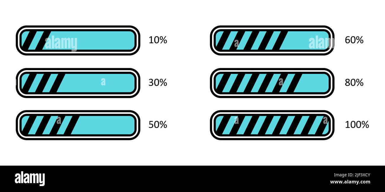 Loading bar progress status templates. Isolated element for banner, web ...