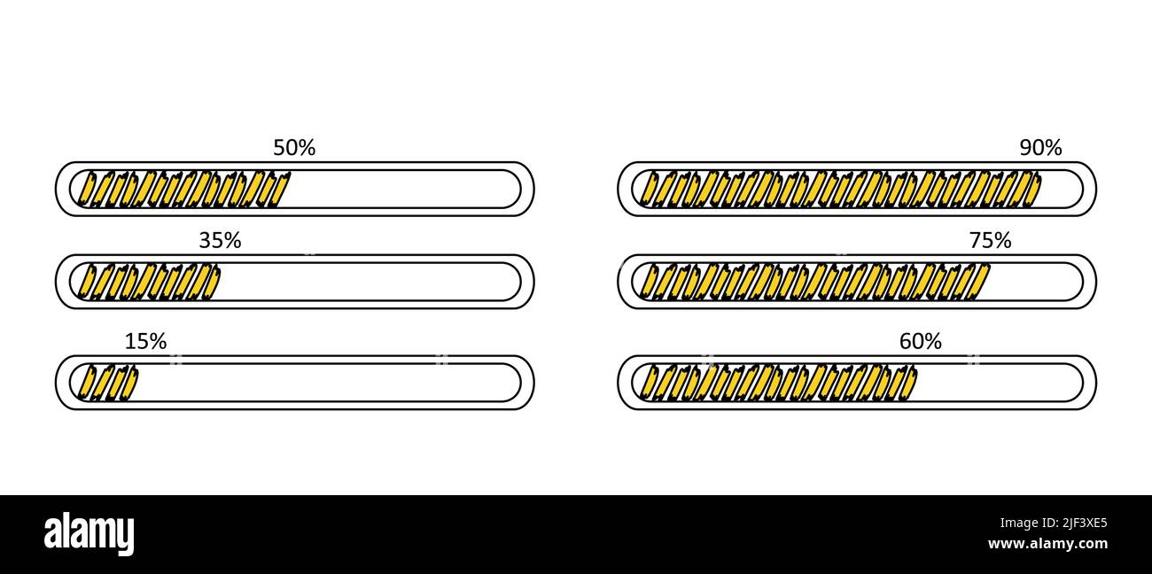 Loading bar progress status templates. Isolated element for banner, web ...