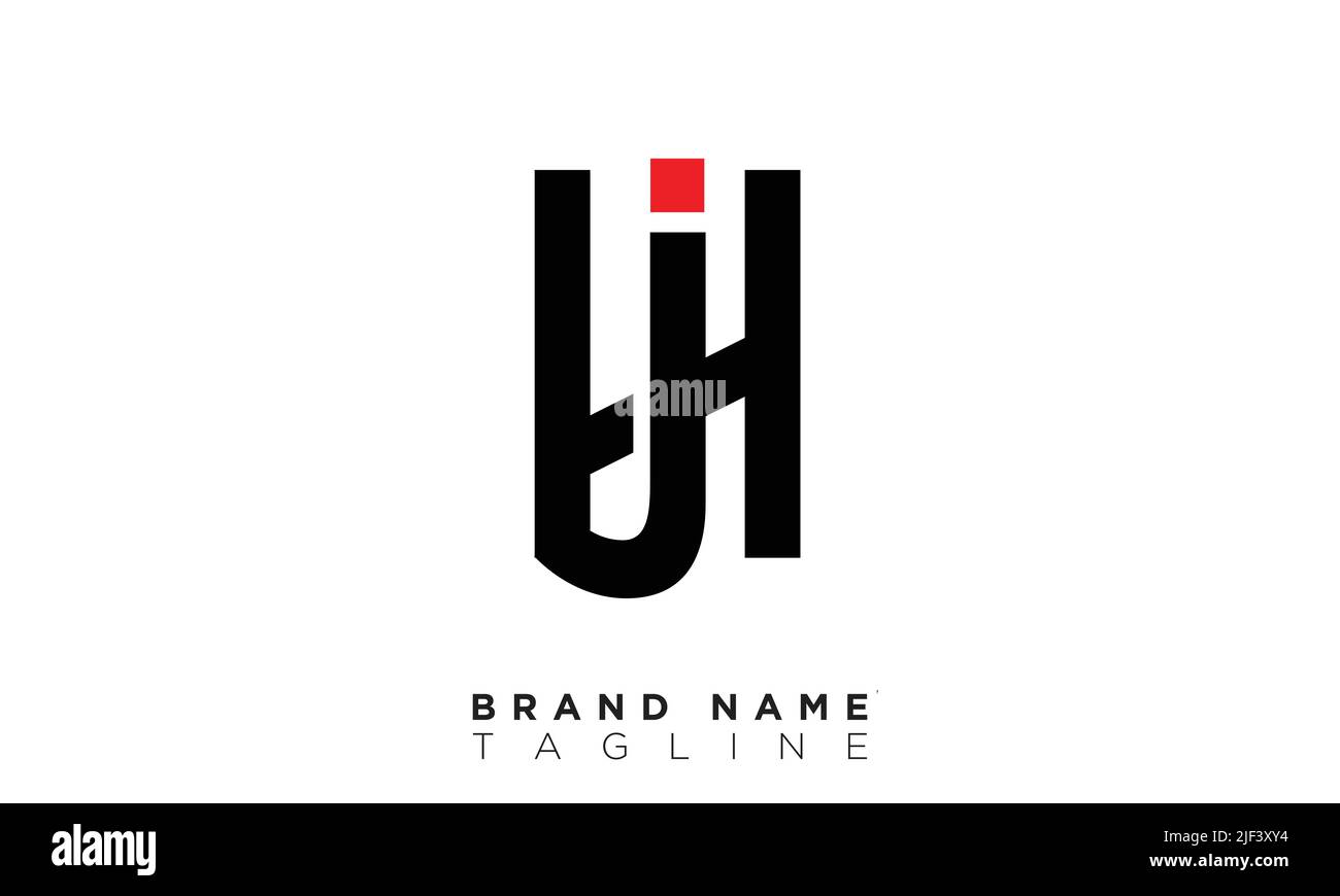 HJ Alphabet letters Initials Monogram logo Stock Vector
