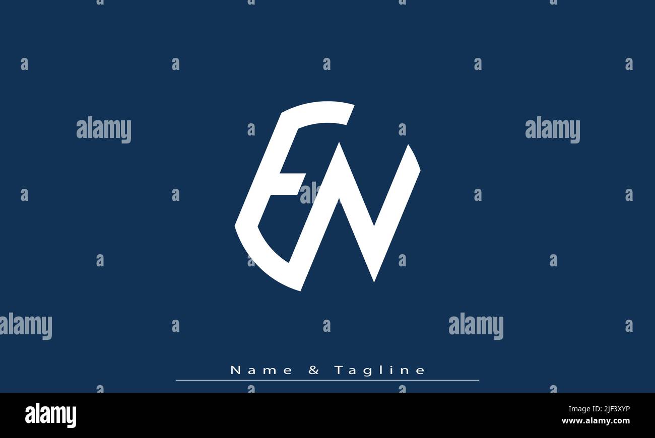 Alphabet letters Initials Monogram logo EN , NE Stock Vector