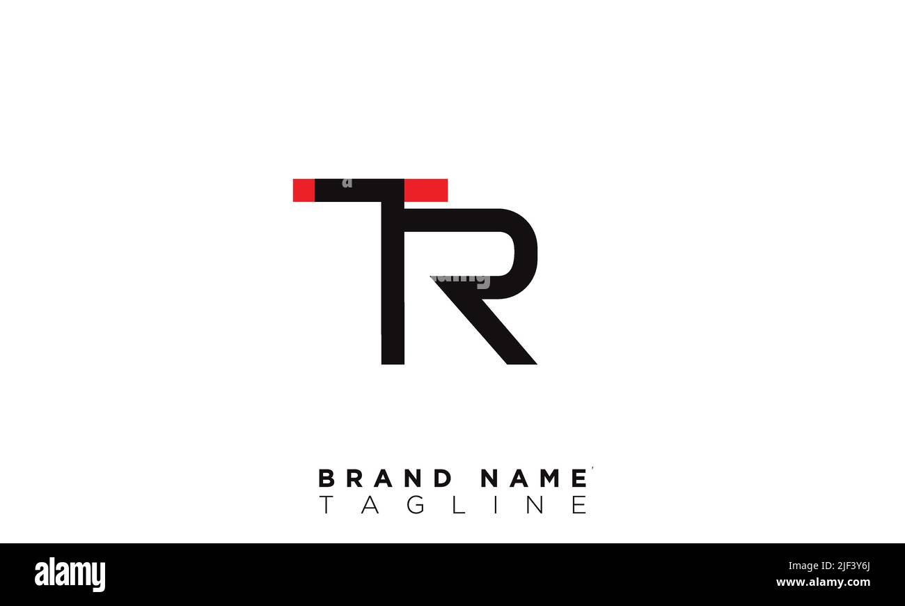 TR Alphabet letters Initials Monogram logo Stock Vector