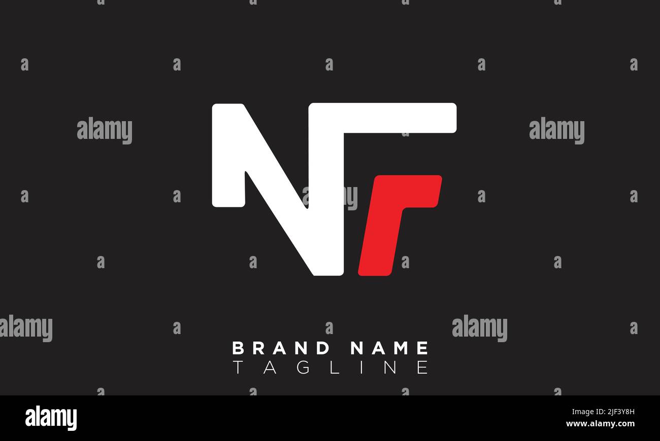 NF Alphabet letters Initials Monogram logo Stock Vector