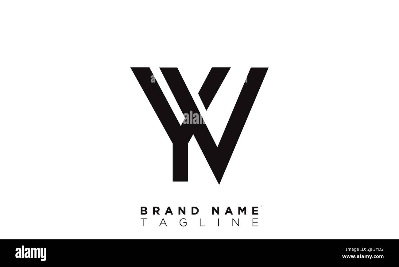 YV Alphabet letters Initials Monogram logo Stock Vector