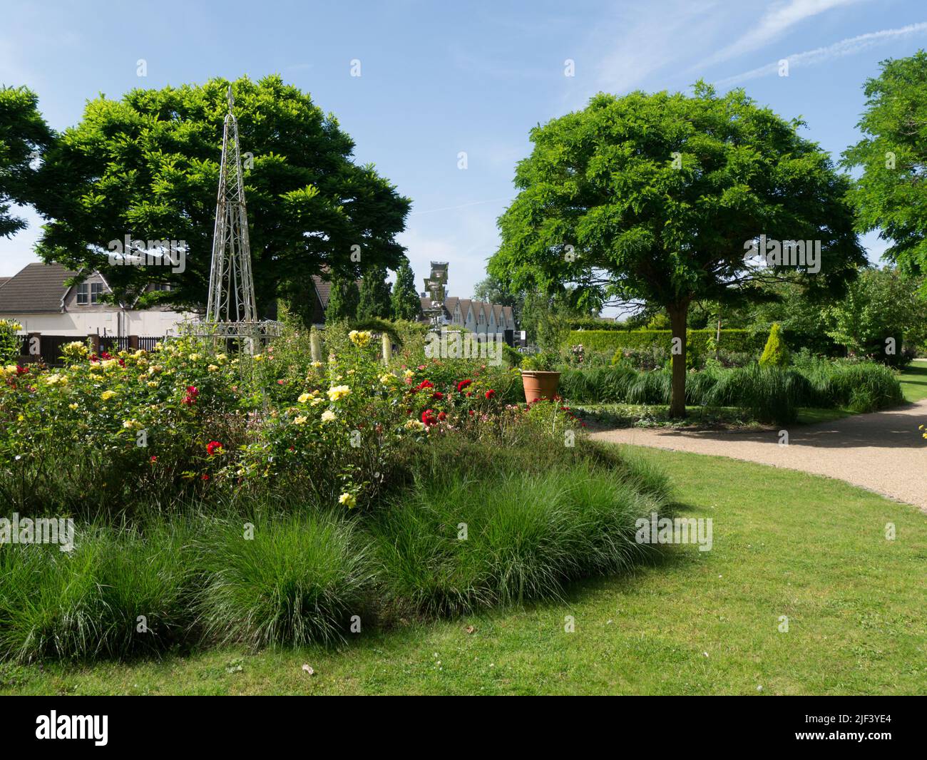 Festival Gardens in Springfields Outlet Shopping and Leisure Centre Camelgate Spalding Lincolnshire England UK Stock Photo