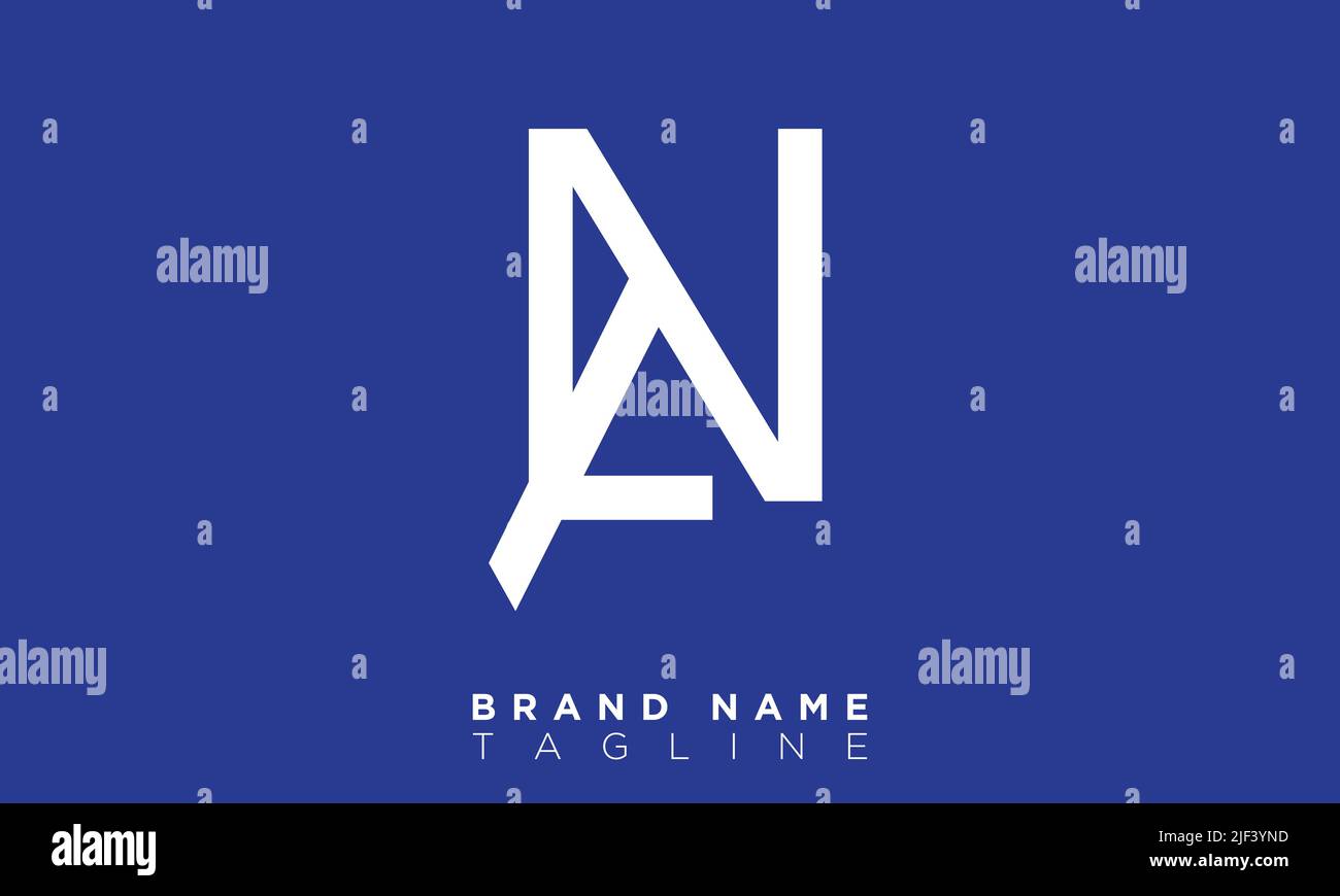 AN Alphabet letters Initials Monogram logo Stock Vector