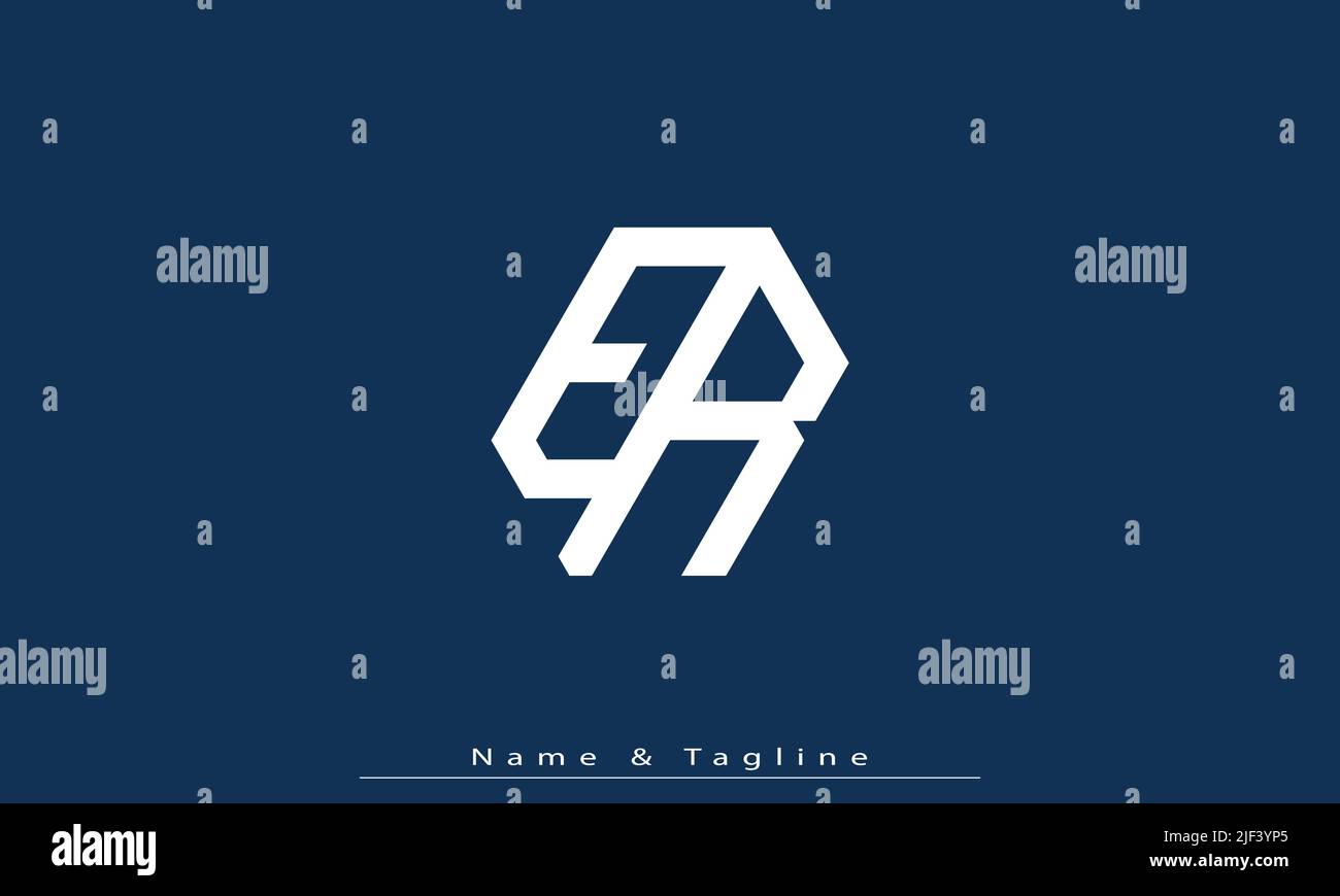 Alphabet letters Initials Monogram logo ER , RE Stock Vector