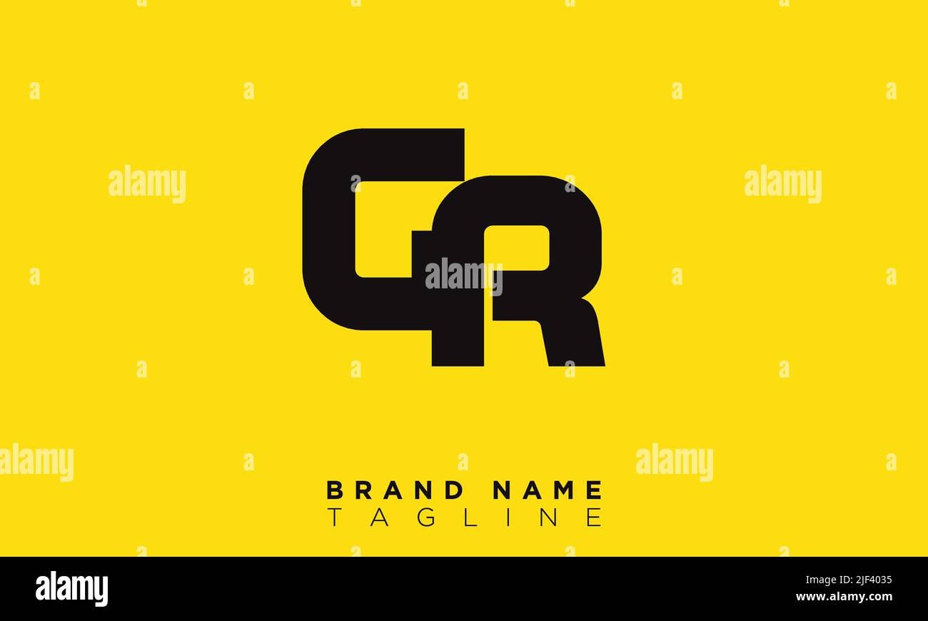 CR Alphabet letters Initials Monogram logo Stock Vector
