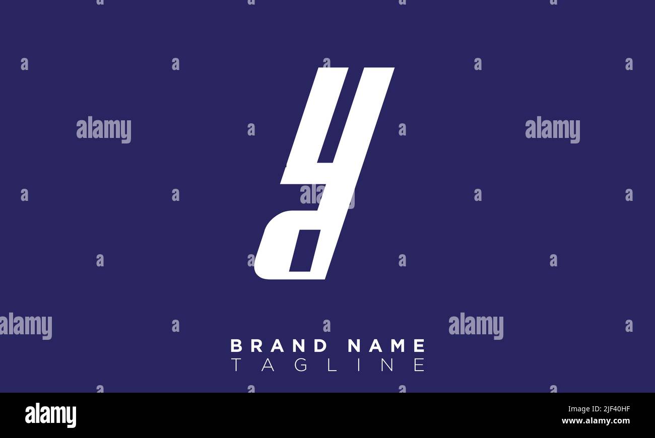 DY Alphabet letters Initials Monogram logo Stock Vector