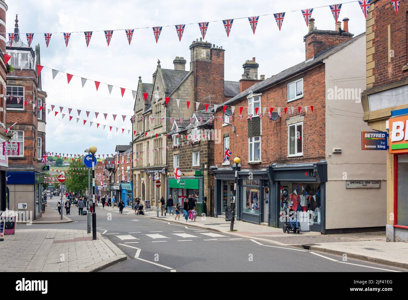 King Street, Belper, Derbyshire, England, United Kingdom Stock Photo