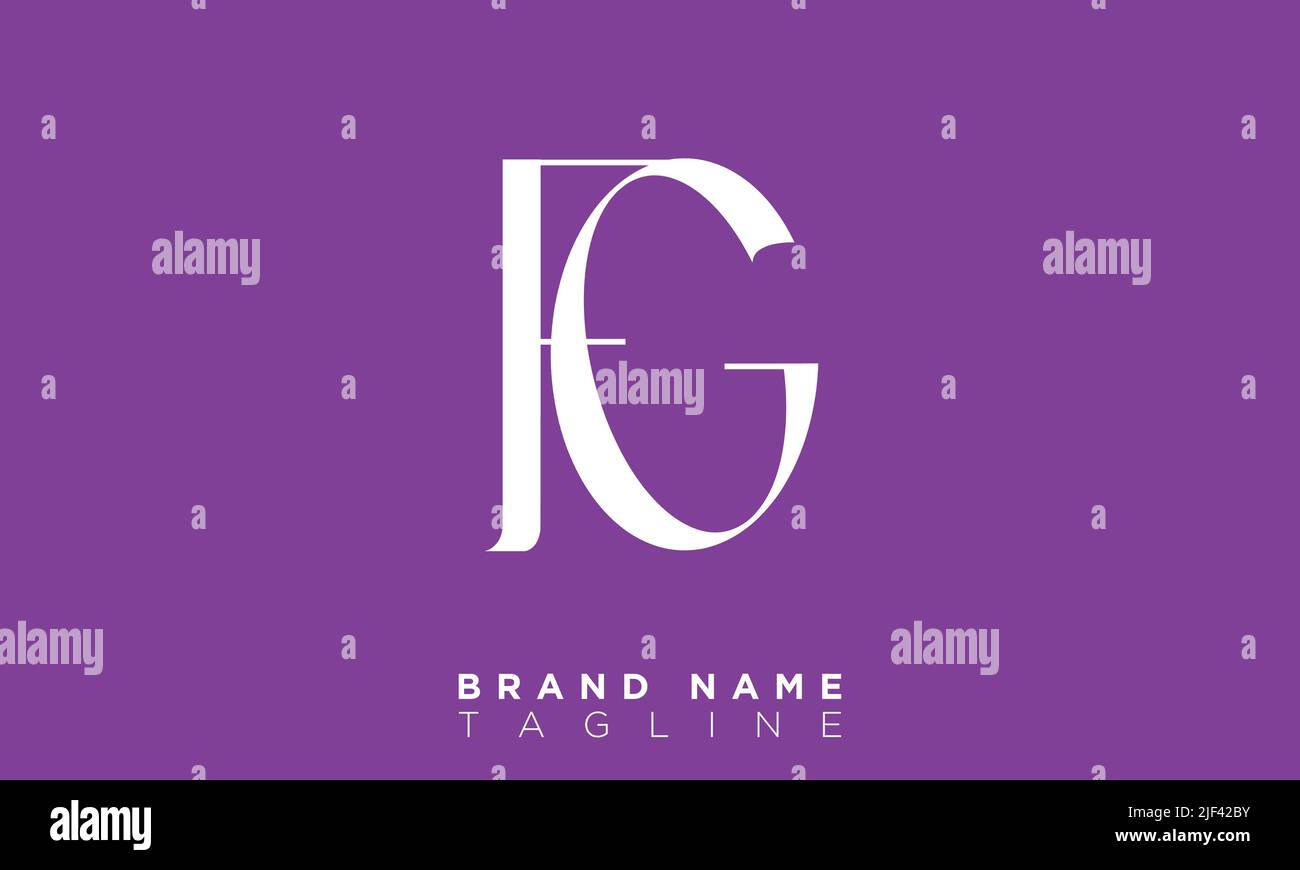 FG Alphabet letters Initials Monogram logo Stock Vector