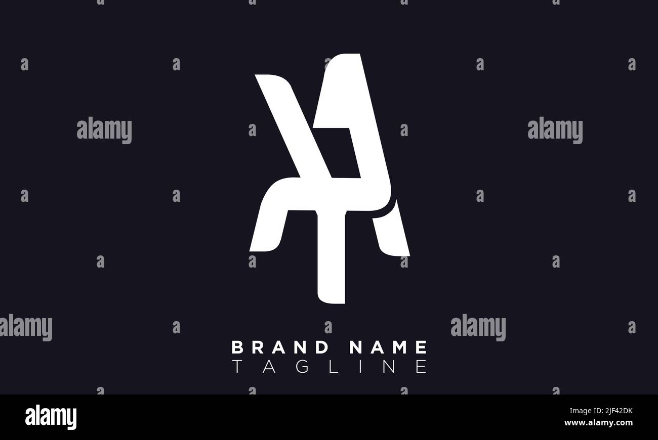 YA Alphabet letters Initials Monogram logo Stock Vector