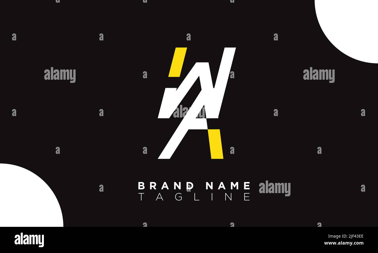 WA Alphabet letters Initials Monogram logo Stock Vector