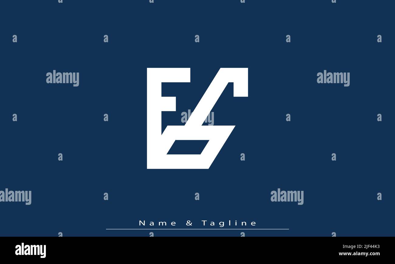 Alphabet letters Initials Monogram logo ES , SE Stock Vector
