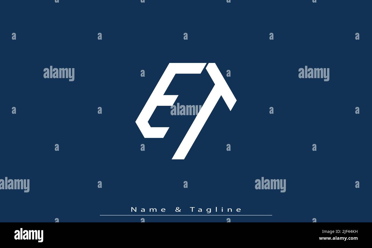 Alphabet letters Initials Monogram logo ET , TE Stock Vector