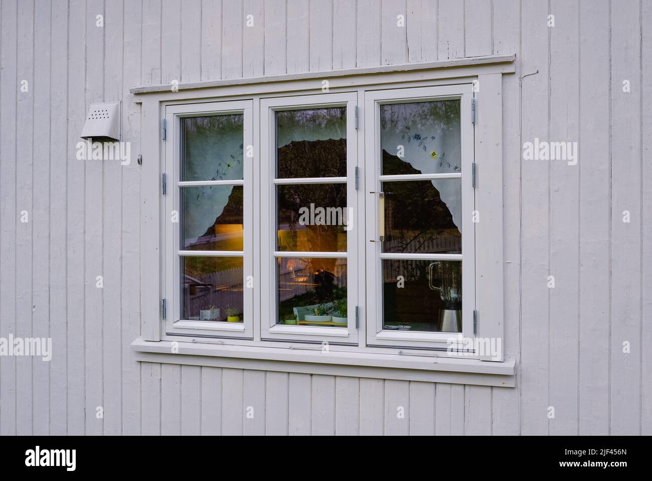 The white house wall with the window Stock Photo Alamy