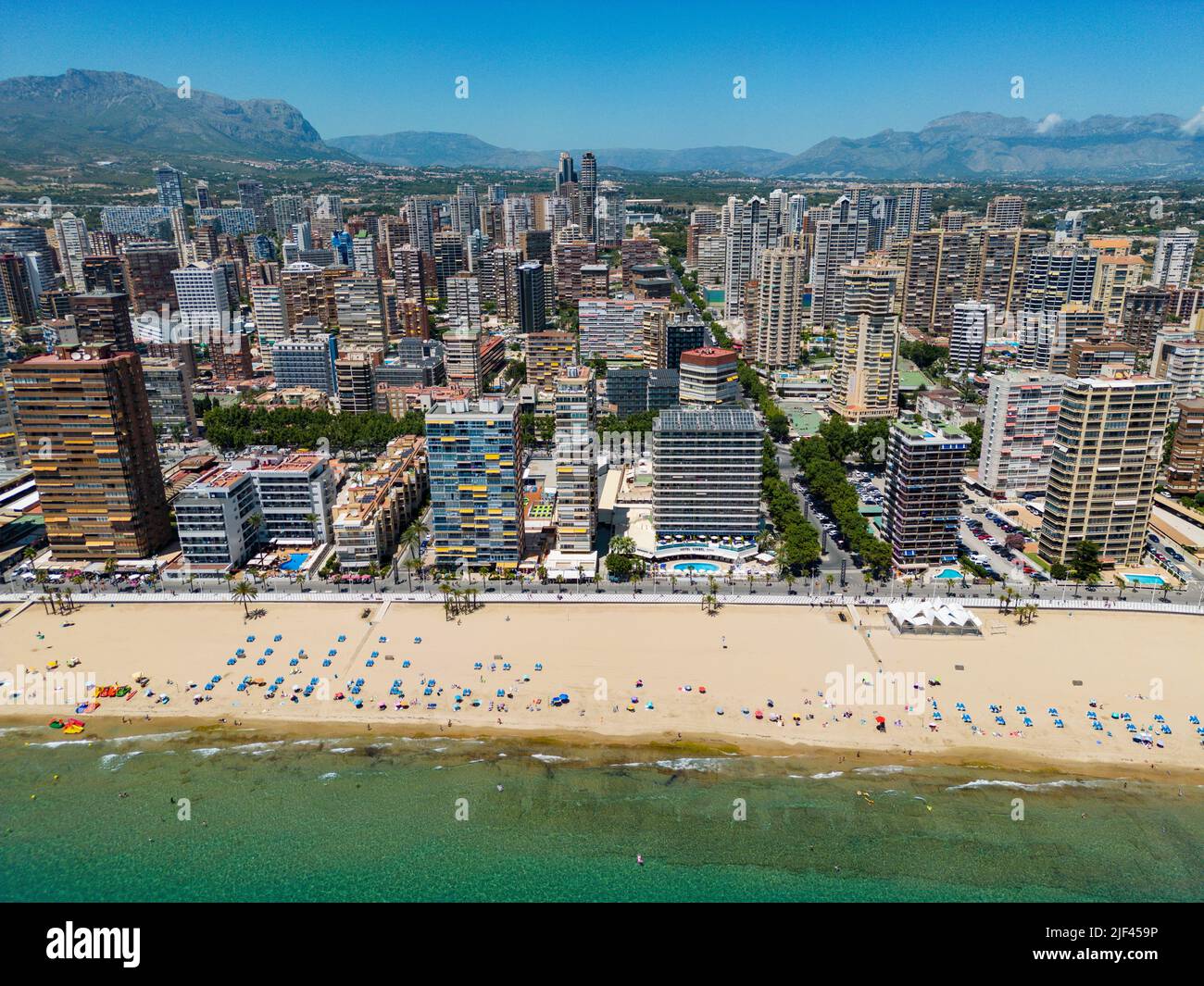 Benidorm beach holidaymakers hi-res stock photography and images - Alamy