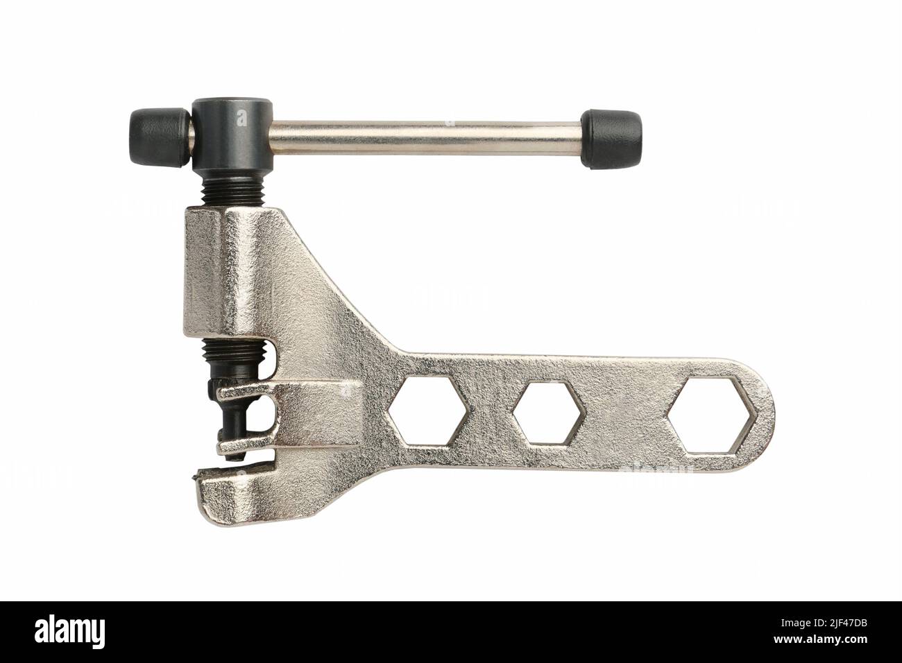 Bicycle chain wrench closeup isolated on white background, bicycle