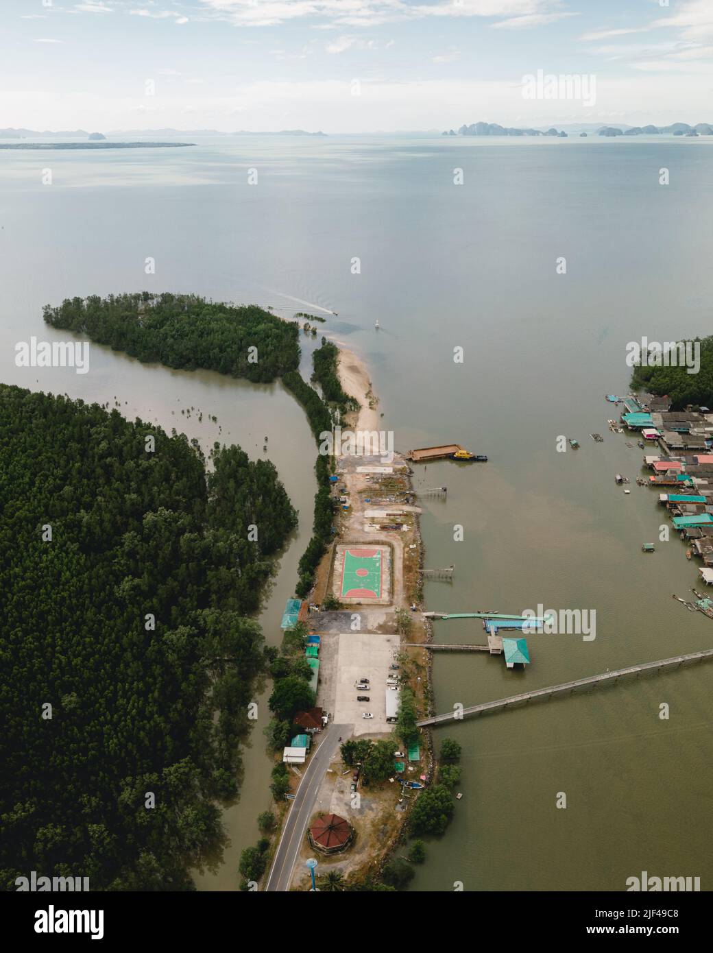 Aerial view of a football field in the mangrove jungle Stock Photo - Alamy