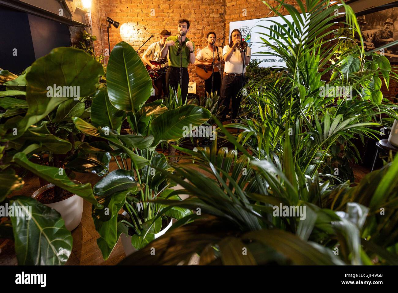 EDITORIAL USE ONLY General views of Red Rum Club performing a gig to an