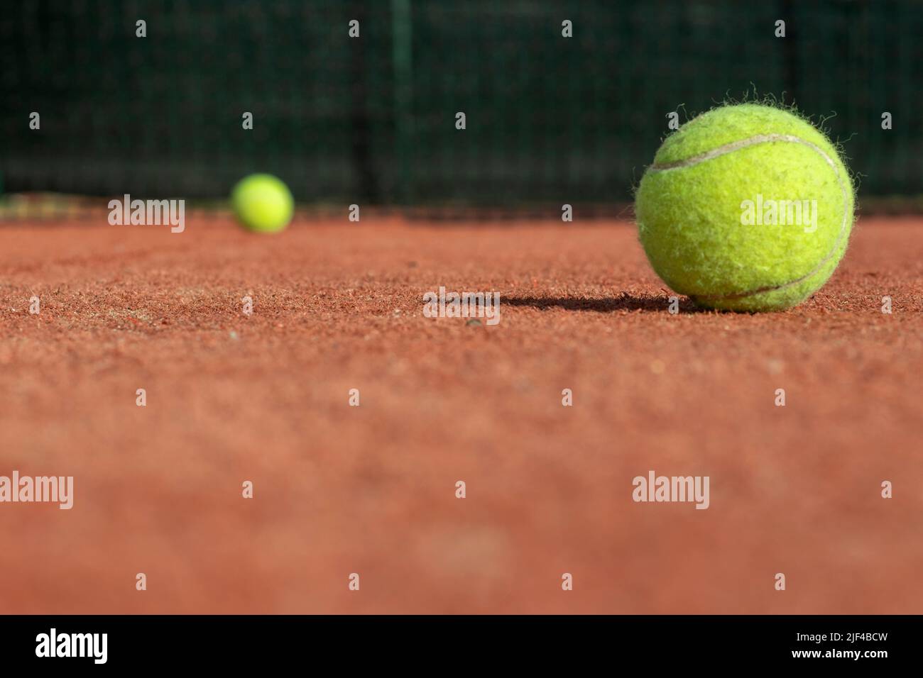 Tennis game. Tennis ball on the tennis court. The concept of sports