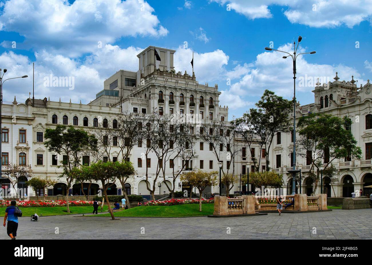 The Historic Center of Lima the famous and characteristic capital of Peru Stock Photo