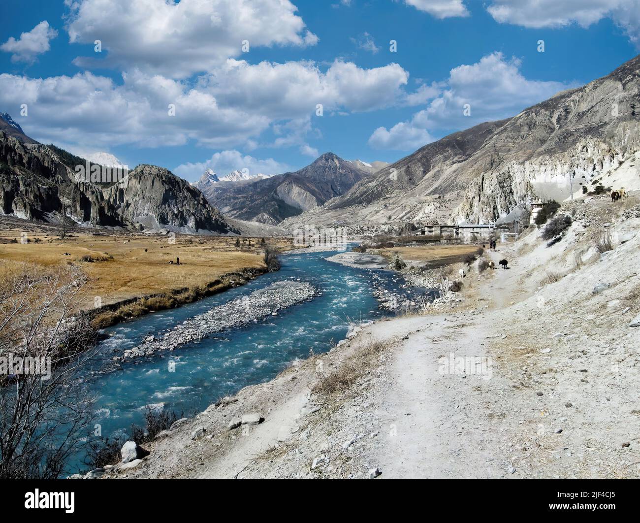 In The Middle Of The Wild Nature Of Nepal Manang In The Valley Of The In The Middle Of The Wild Nature Of Nepal Manang In The Valley Of The