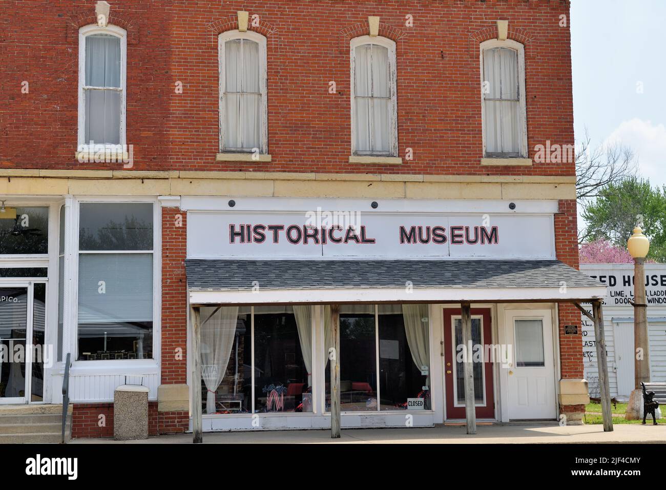 Tampico, Illinois, USA. The Historical Museum in the very small Illinois community whose main claim to fame is being the birthplace of Ronald Reagan. Stock Photo
