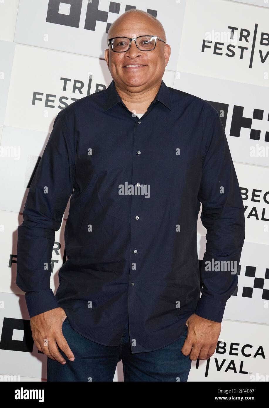 NEW YORK, NY, USA - JUNE 15, 2022: Larry Wilmore attends the Tribeca Festival Premiere of 'Jerry & Marge Go Large'. Stock Photo