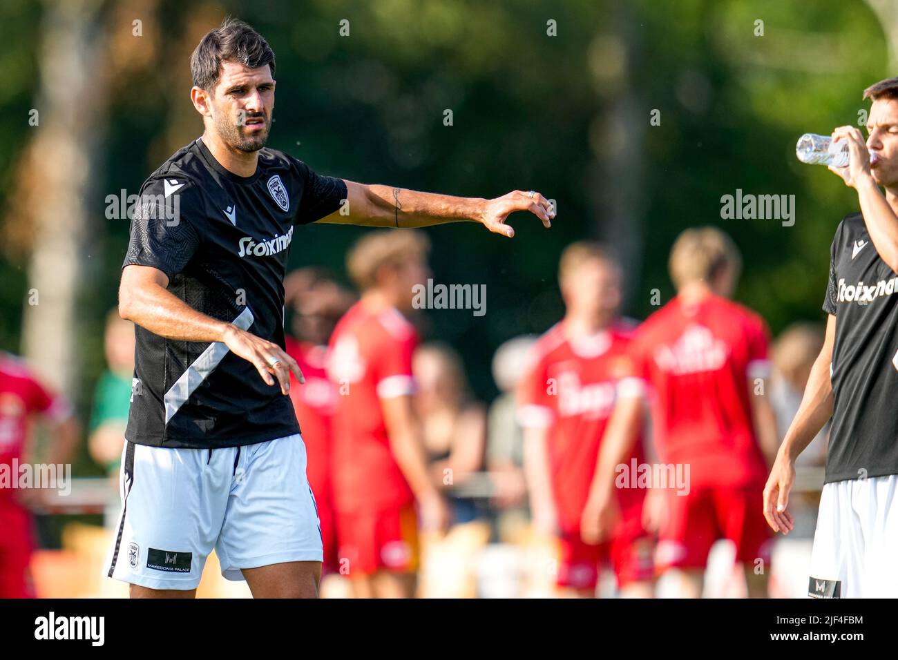 TERWOLDE, NETHERLANDS - JUNE 29: Nelson Miguel Castro Oliveira of PAOK Saloniki prior to the Friendly match between Go Ahead Eagles and PAOK Saloniki at Sportcomplex Woldermarck on June 29, 2022 in Terwolde, Netherlands (Photo by Patrick Goosen/Orange Pictures) Stock Photo