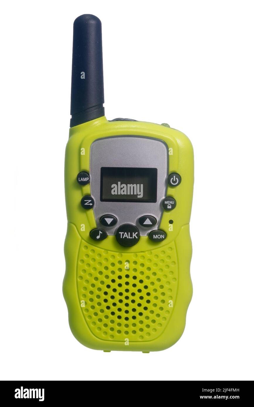push to talk walkie talkie isolated on a white background Stock Photo