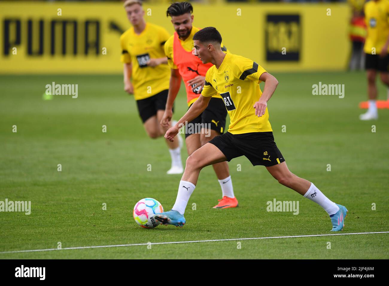 COLOGNE, GERMANY - JUNE 29 2022: Göktan Gürpüz. Pre season practice of Borussia Dortmund Stock Photo