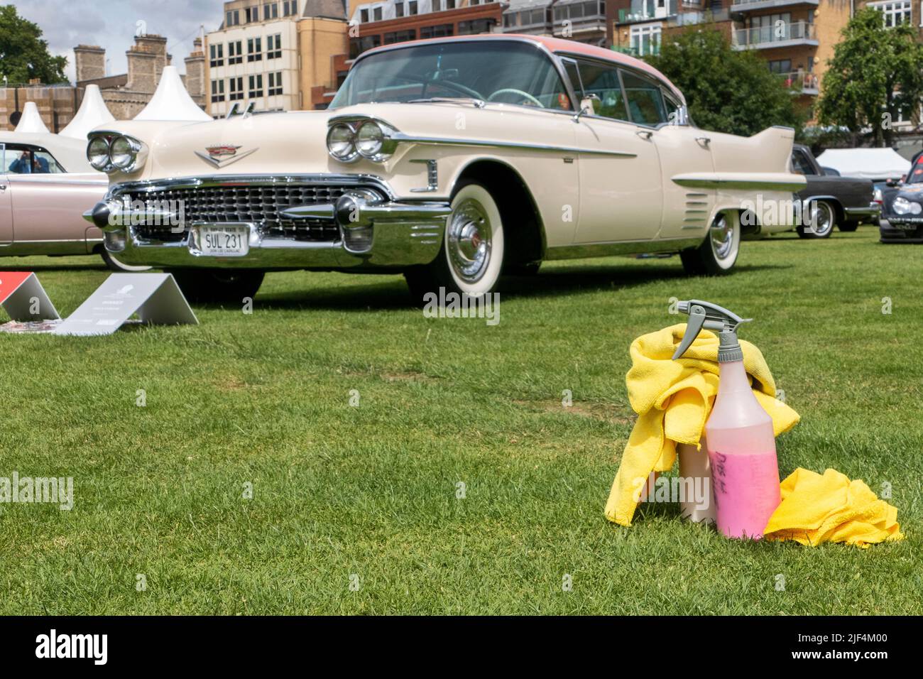 1958 Cadillac Sedan de Ville class winner at the London Concours at the Honourable Artillery Company in the City of London UK Stock Photo