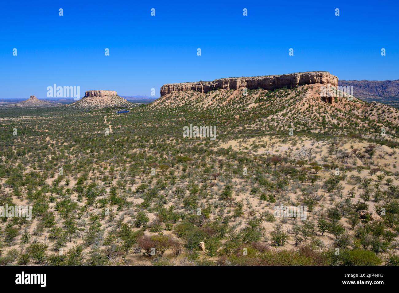 Geological leftover of Ugab terraces near Khorixas, Namibia Stock Photo