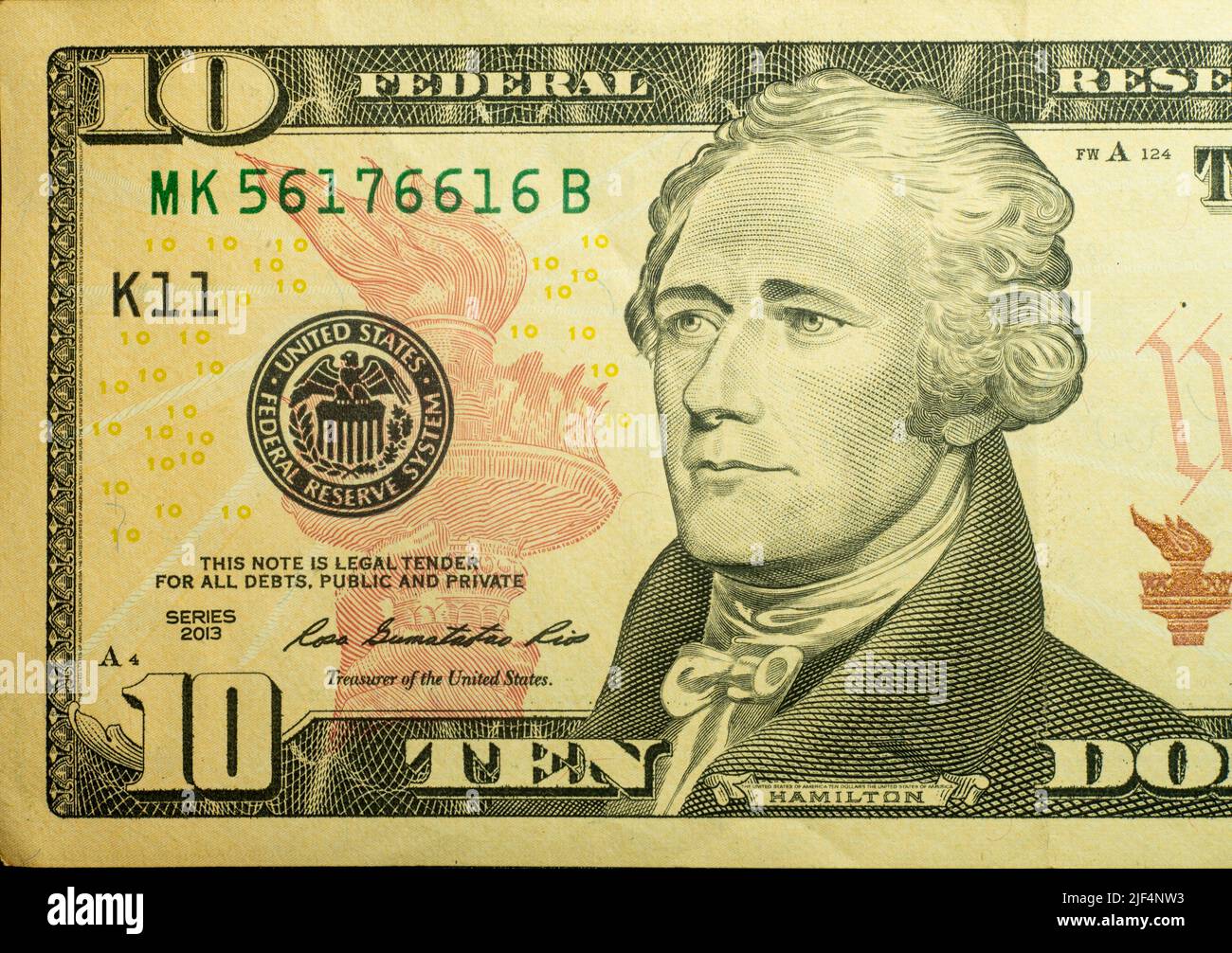 Hamilton shop 10 bill