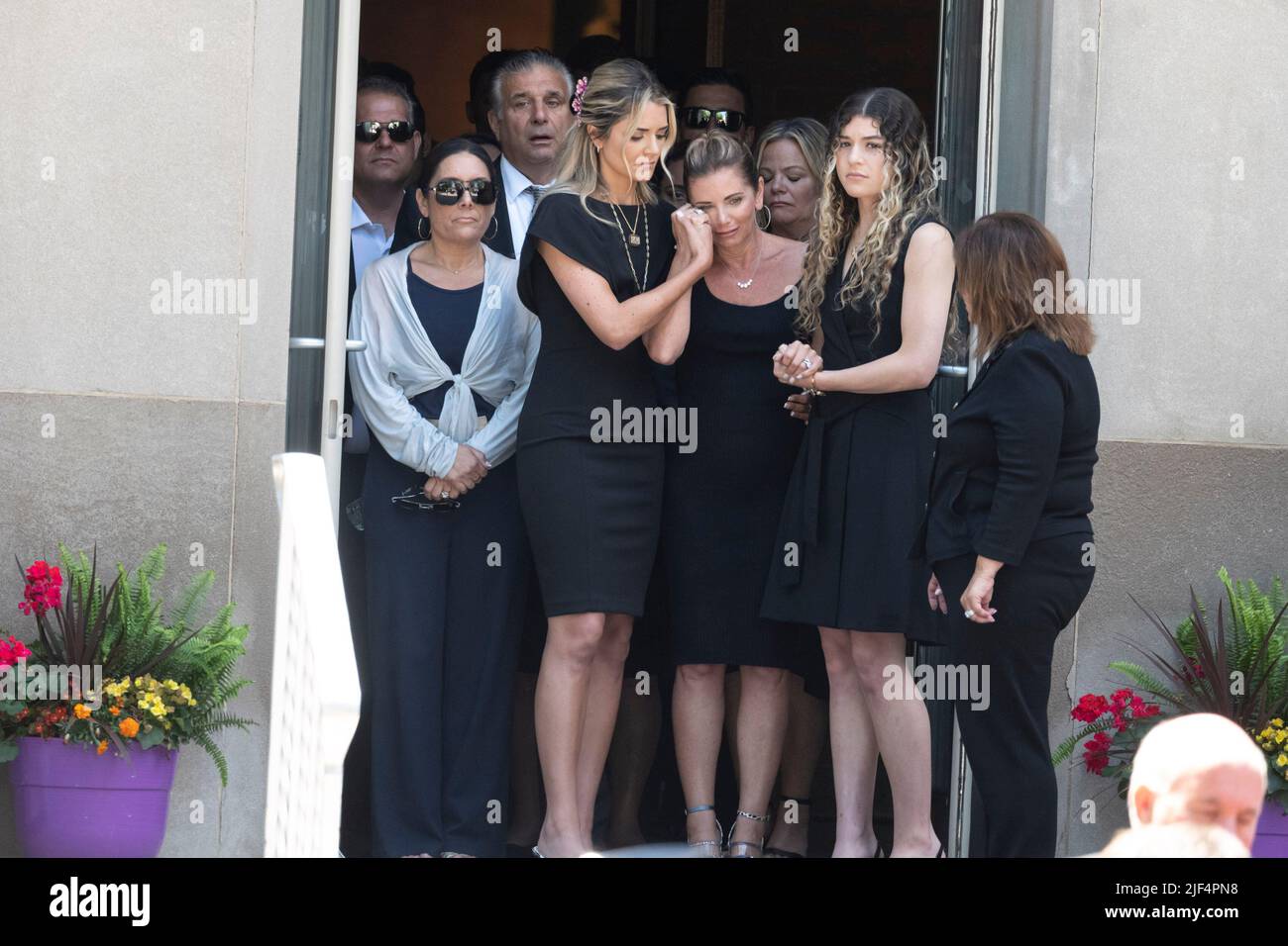 Kenilworth, New Jersey, USA. 29th June, 2022. Family members of the