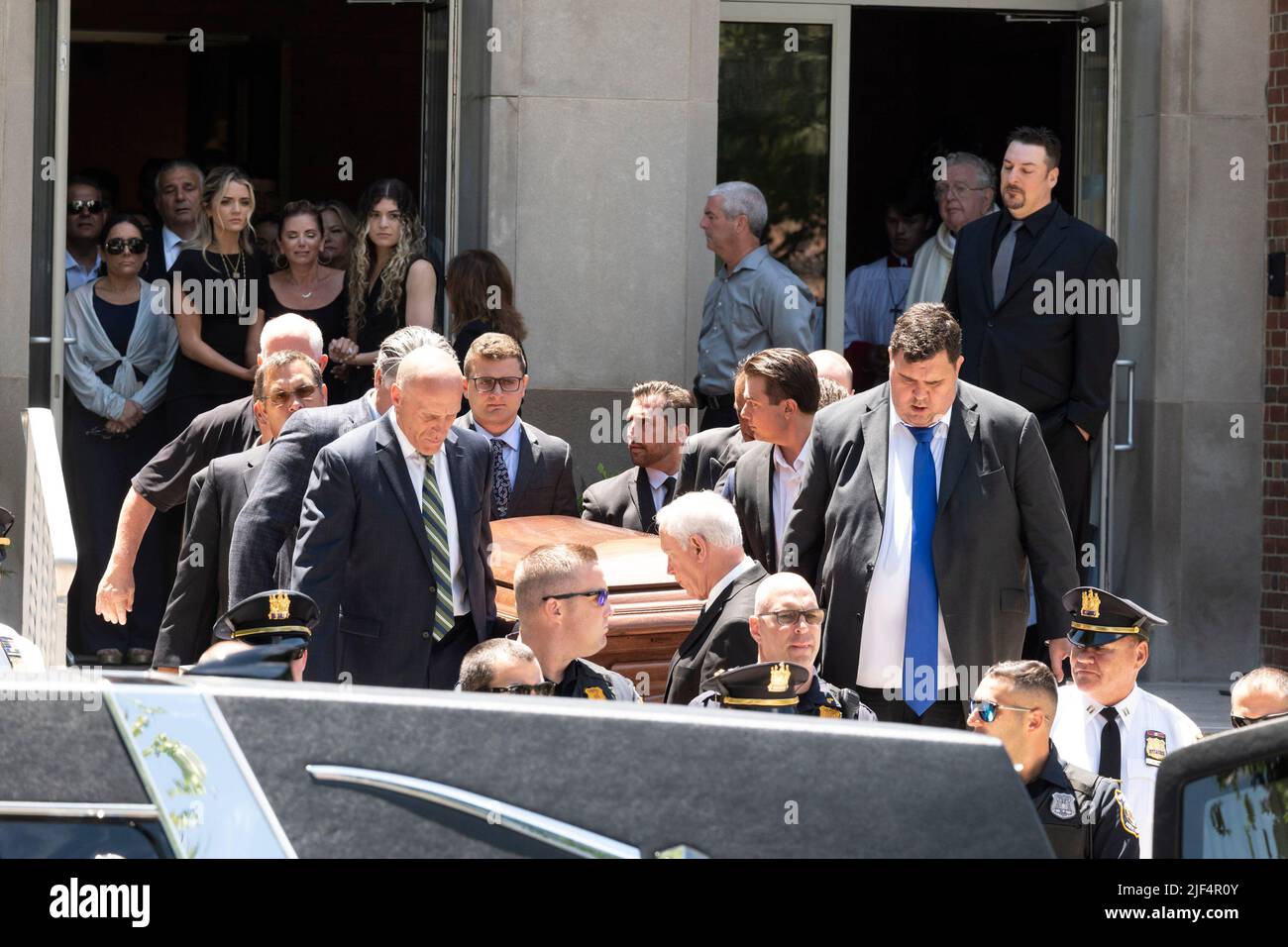 Kenilworth, New Jersey, USA. 29th June, 2022. Family members of the