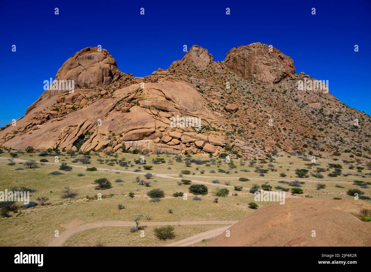 Campsite at the Spitzkoppe in Namibia Africa Stock Photo