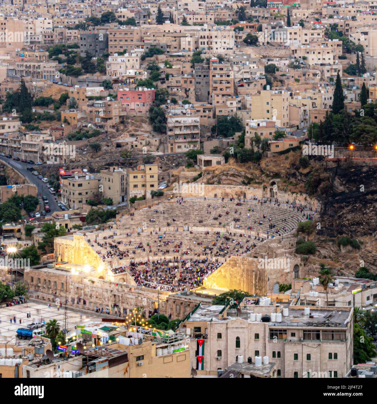 Amman citadel, Amman Jabal Alqala, Jordan Amman places, Aqaba. nice places to vist in Jordan, ancient places in Jordan جبل القلعه في عمان الاردن مكان Stock Photo