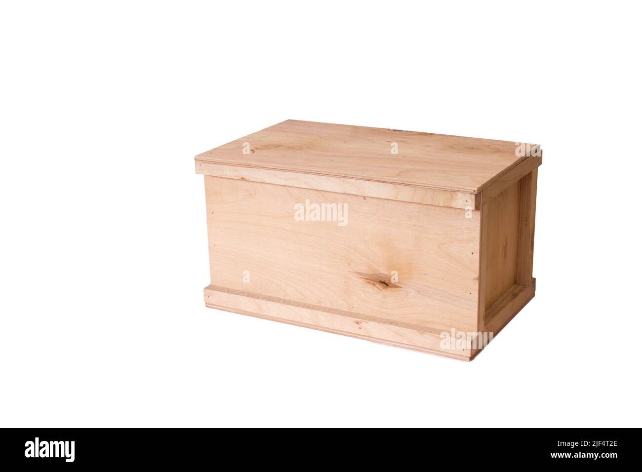 wooden box isolated on white background Stock Photo - Alamy