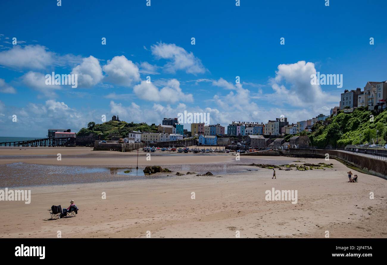 Tenby in Pembrokeshire, Wales. Stock Photo