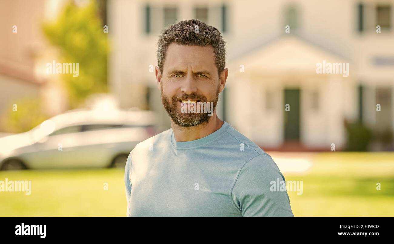 portrait of smiling broker. mortgage insurer. american sales manager. real estate agent Stock Photo