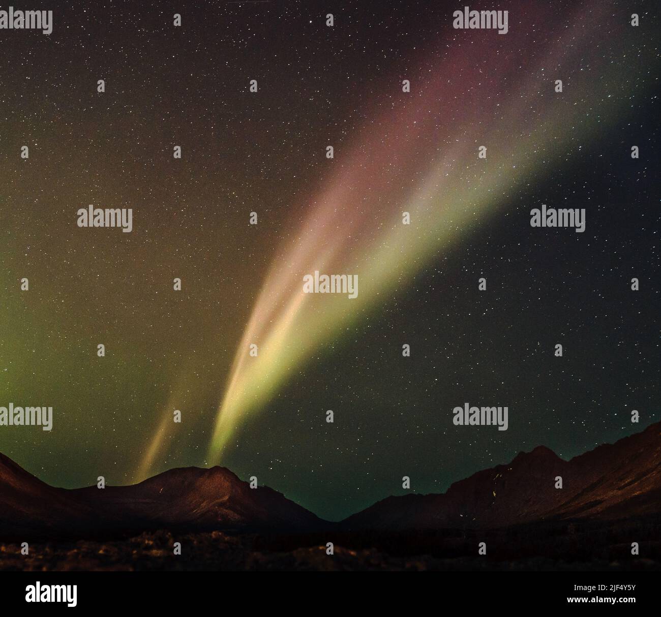 A breathtaking view of the Northern lights in the starry sky Stock ...