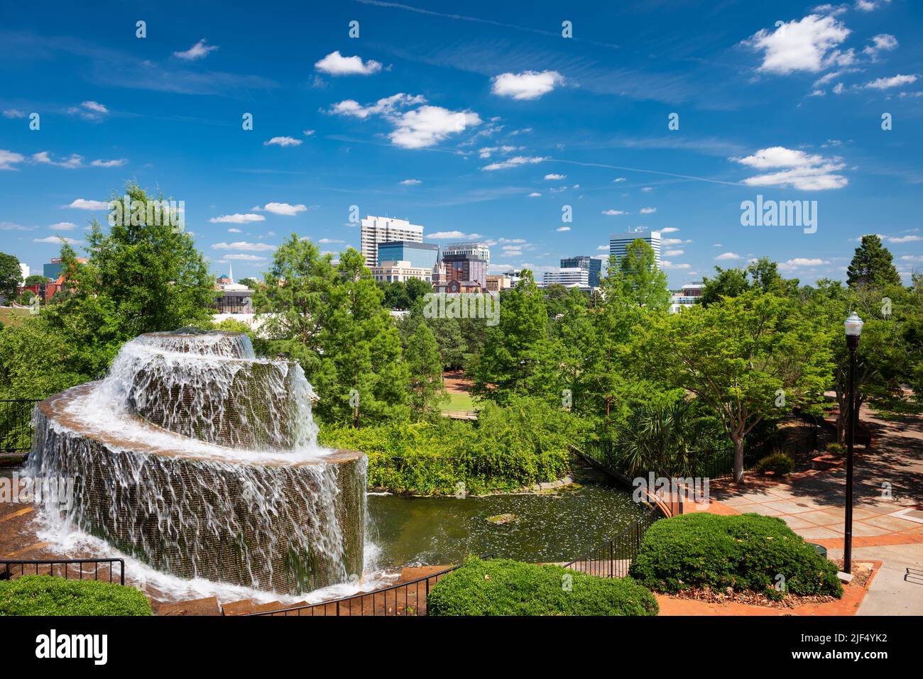 Columbia, South Carolina, USA at Finlay Park Fountain. Stock Photo