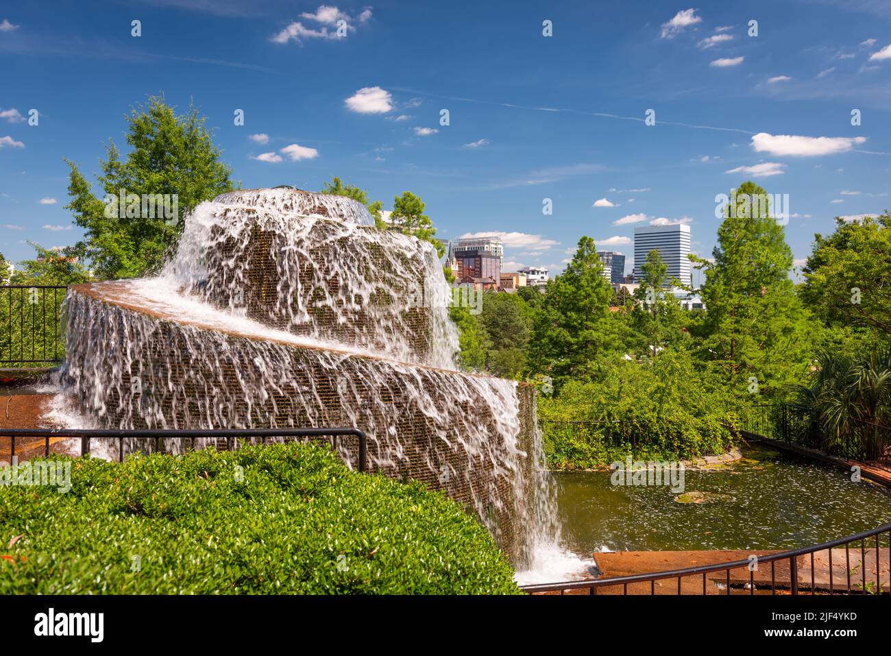 Columbia, South Carolina, USA at Finlay Park Fountain. Stock Photo