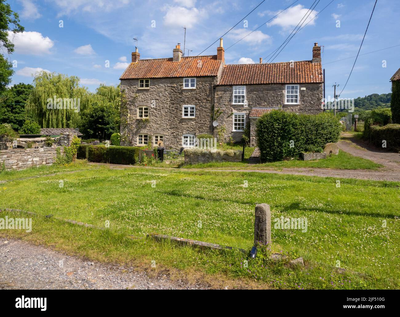 Cottages near Saltford on the River Avon Somerset UK Stock Photo