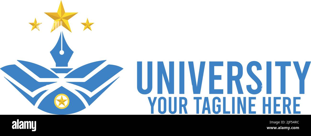 University college school logo template design Stock Vector